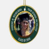 グリーン金ゴールド2写真卒業クラス2023 セラミックオーナメント (右)