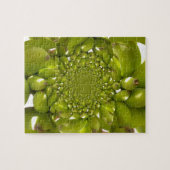 グリーン金ゴールド：トロピカルツイストバナナ万華鏡のように千変万化するパターン ジグソーパズル (横)