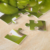 グリーン金ゴールド：トロピカルツイストバナナ万華鏡のように千変万化するパターン ジグソーパズル (側面)