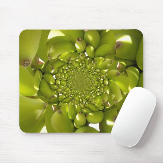 グリーン金ゴールド:トロピカルツイストバナナ万華鏡のように千変万化するパターン マウスパッド (マウス)