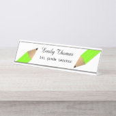 グリーン鉛筆スクール先生教室 デスクネームプレート (正面)