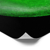 グリーン銀河系オルブエメラルドマーブルプリント ポスター (角)