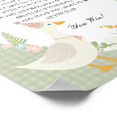 グリーン間抜けグースフローラギンガムドントセーベビー ポスター (角)