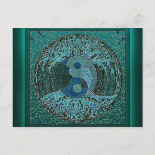 グリーン陰陽 ポストカード (正面)