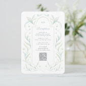 グリーン離れウェディングレセプションカード 招待状 (スタンド正面)