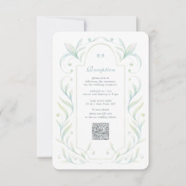 グリーン離れウェディングレセプションカード 招待状