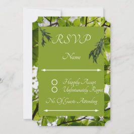 グリーン離れウェディングRSVP応答カード