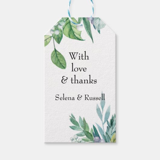 グリーン離れギフトラベルに感謝 ギフトタグ (正面)