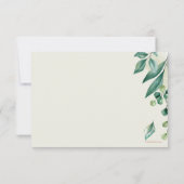 グリーン離れパーソナライズされたサンキューカード 招待状 (裏面)