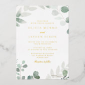 グリーン離れフォイル結婚ズ 箔招待状 (正面)