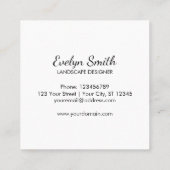 グリーン離れボタニカルパターン広場 スクエア名刺 (裏面)