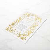 グリーン離れリハーサルディナー 箔招待状 (回転した状態)