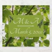 グリーン離れワ結婚イきらめくンボトルラベル スパークリングワインラベル (シングルラベル)