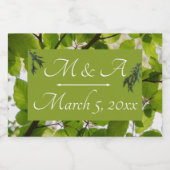 グリーン離れワ結婚インボトルラベル スパークリングワインラベル (シングルラベル)