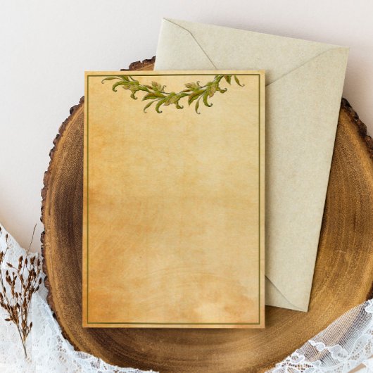 グリーン離れヴィンテージスタイル文房具紙 便箋