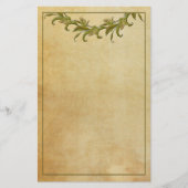 グリーン離れヴィンテージスタイル文房具紙 便箋 (正面)