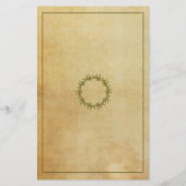 グリーン離れヴィンテージスタイル文房具紙 便箋 (裏面)