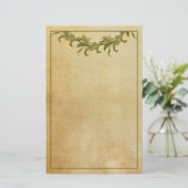 グリーン離れヴィンテージスタイル文房具紙 便箋 (スタンド正面)