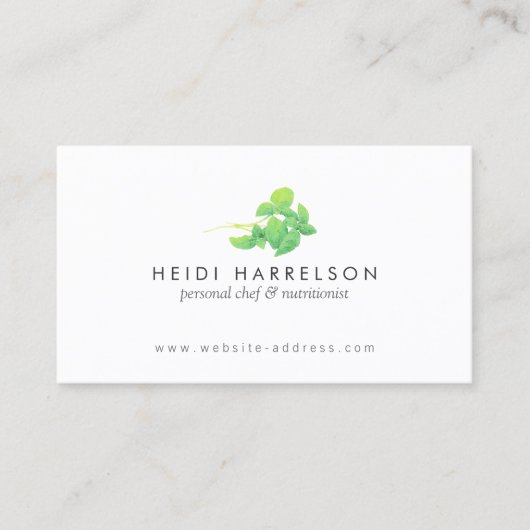 グリーン離れ栄養士ホリスティック、ナチュロパス 名刺 (正面)