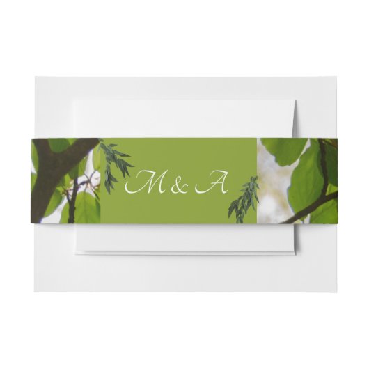 グリーン離れ結婚のベリーバンド 招待状ベリーバンド (正面例)