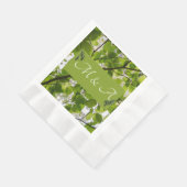 グリーン離れ結婚の組み合わせランチナプキン 縁ありランチョンナプキン (角)
