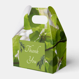 グリーン離れ結婚チェア付きウィープボックスホワイトプリント フェイバーボックス