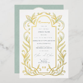 グリーン離れ結婚フォイル計画 箔招待状