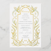 グリーン離れ結婚フォイル計画 箔招待状 (正面)