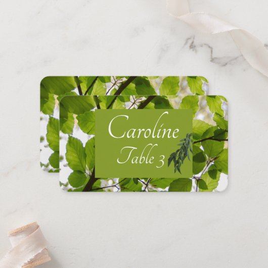 グリーン離れ結婚座席表 プレイスカード (正面/裏面インサイチュ)