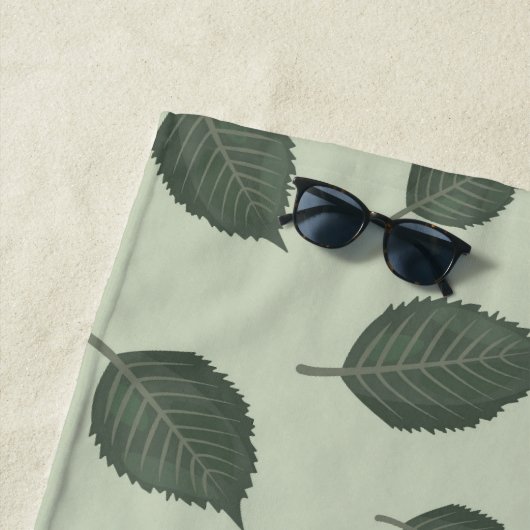 グリーン離れ、シームレス・パターン ビーチタオル (インサイチュ)