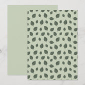 グリーン離れ、シームレス・パターン 招待状 (正面/裏面)