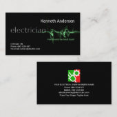 グリーン電気稲妻ストライク電気技師 名刺 (正面/裏面)