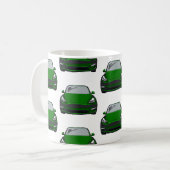 グリーン電気自動車SUV車 コーヒーマグカップ (正面左)