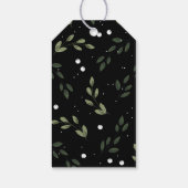 グリーン霜の降りたリース ギフトタグ (裏面)