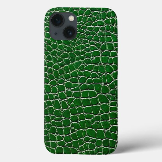 グリーン革調パターン Case-Mate iPhoneケース (裏面)