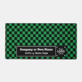 グリーン頭が切れるチェック – プロフェッショナルビジネスブランド デスクマット (正面)
