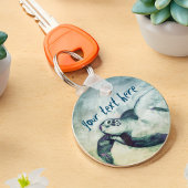 グリーン飛んでいるウミガメ |キーチェーン キーホルダー