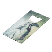 グリーン飛んでいるウミガメ – クレジットカードボトルオープナー クレジットカード栓抜き (正面アングル)