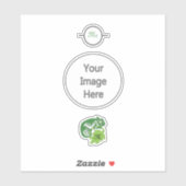 グリーン飲カメレオンリザぶら下がったード シール (シート)