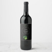 グリーン飲カメレオンリザぶら下がったード ワインラベル (正面)