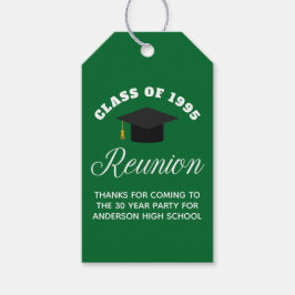 グリーン高校懇親会パーソナライズされたパーティー ギフトタグ