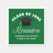 グリーン高校懇親会パーソナライズされたパーティー スタンダードカクテルナプキン (正面)