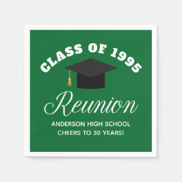 グリーン高校懇親会パーソナライズされたパーティー スタンダードカクテルナプキン