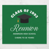 グリーン高校懇親会パーソナライズされたパーティー ビールラベル (シングルラベル)