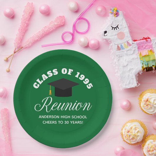 グリーン高校懇親会パーソナライズされたパーティー ペーパープレート (パーティー)