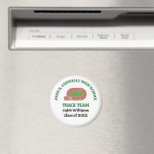 グリーン高校陸上部ランナー オリジナルデザイン マグネット (インサイチュ (食洗機))