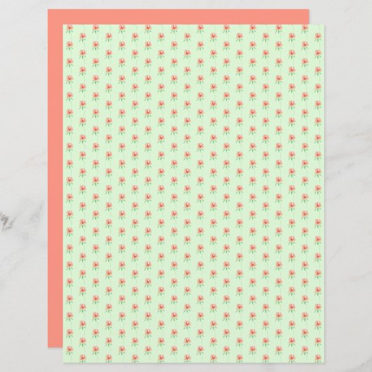 グリーン魅力的紙シート上の花芽 (正面/裏面)