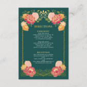 グリーン魅惑ガーデン結婚フローラの方向 エンクロージャーカード (正面)