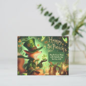 グリーン魔法の聖パトリックの日あなたをよく見つける ポストカード (スタンド正面)