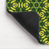 グリーン魔法社会パターン マウスパッド (コーナー)